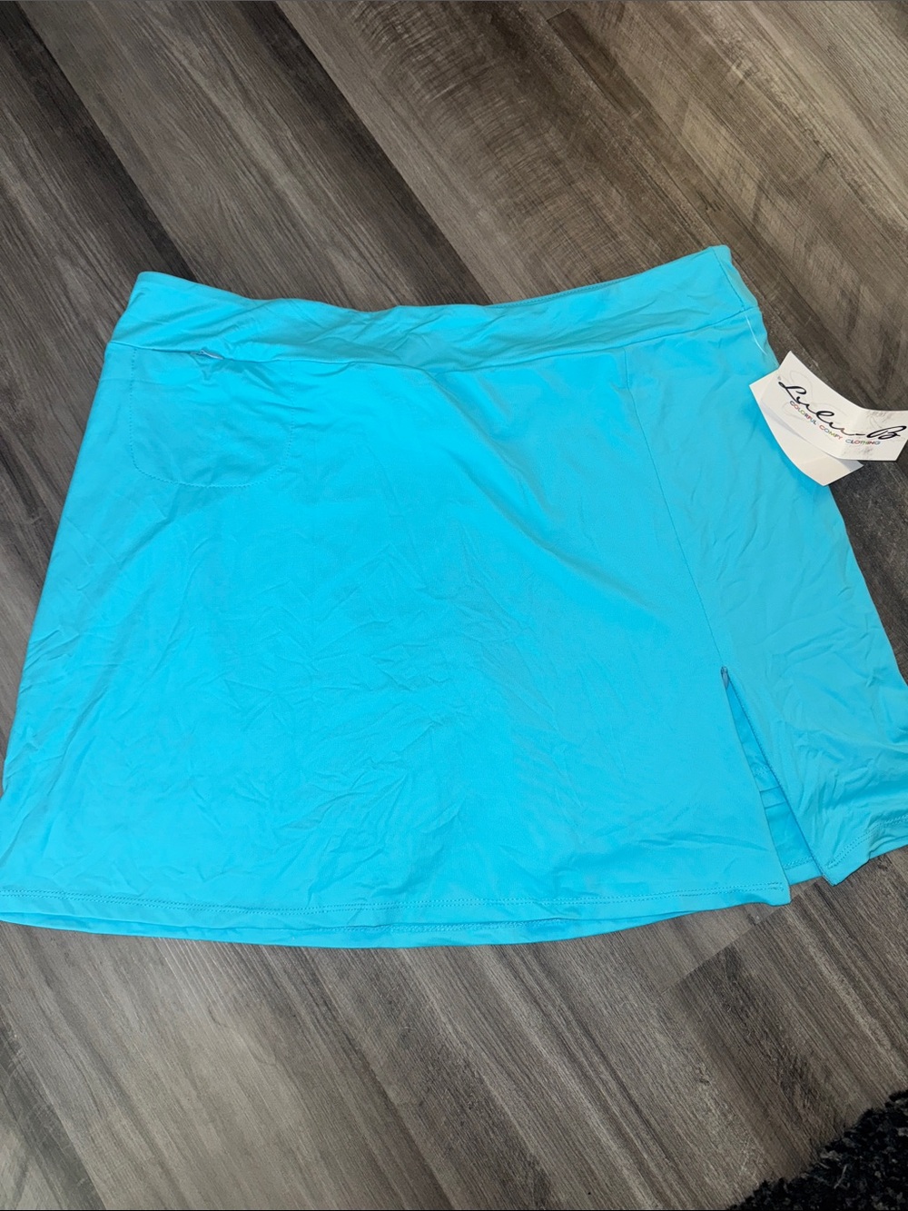 NEW Lulu-B turquoise XL skirt skort womens tennis golf resort wear pickleball
